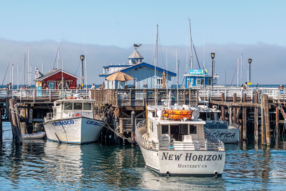 Boats at the Monterey wharf